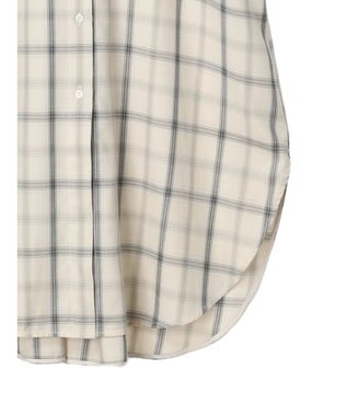 AMERICAN HOLIC イージーケアＷポケットシャツワンピース Check Ivory