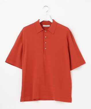 UNFILO MENS 【抗菌防臭】イージーケア ライトニットポロ [23年春夏商品] オレンジ