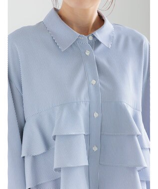 Te chichi ティアードフリルクロップトシャツ ネイビー