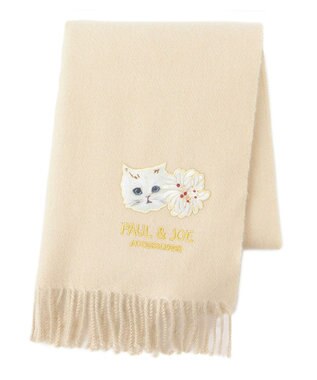 MOONBAT PAUL & JOE ACCESSOIRES ジプシー×クリザンテームワッペン付きムースタッチマフラー（パッケージ入り）