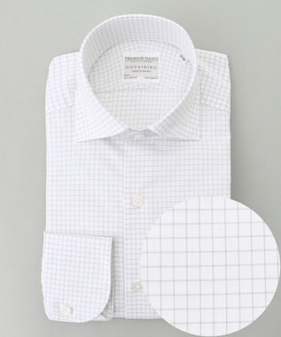 GOTAIRIKU 【形態安定】PREMIUMPLEATS_スモールワイドカラー 通年ドレスシャツ_チェック(25年春夏モデル)