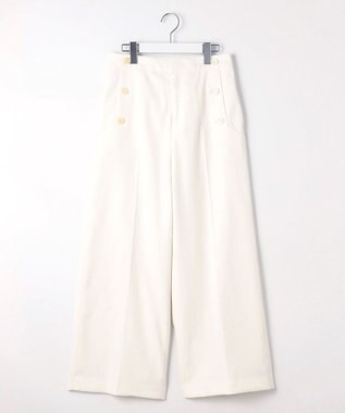 自由区 L 【接触冷感・UVカット・吸水速乾・洗える】シェルタリングドライオックスワイド パンツ アイボリー系