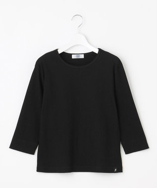 J.PRESS LADIES L リブ クルーネック カットソー ブラック系