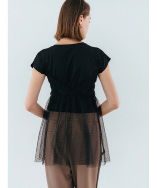 YECCA VECCA 【2点SET】マルチwayチュールオーバーキャミSET/Tee Black