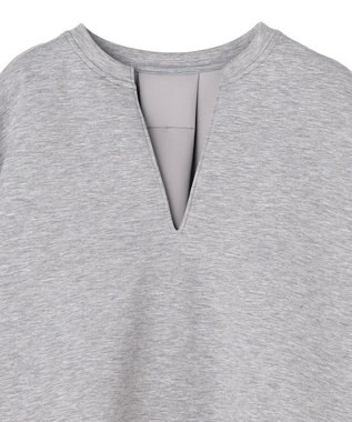UNFILO BEAUTY FORM JERSEY キーネック トップス TOPグレー