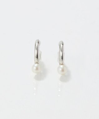 Phoebe 〈痛くないシリーズ/金属アレルギー対応〉ソロパールフープライトフィットイヤリング　シルバー/ニッケルフリー