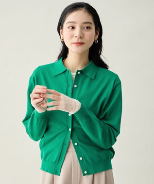 ANY 袖ドットチュールコンビインナー エクリュ