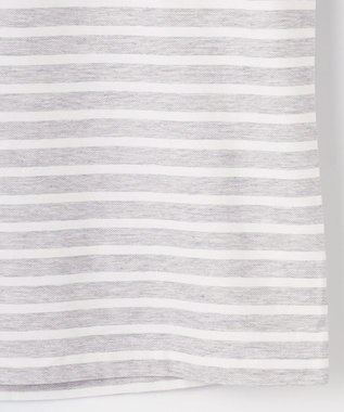 JOSEPH ABBOUD 【オーガニックコットン使用】インレーボーダー Tシャツ ライトグレー系2