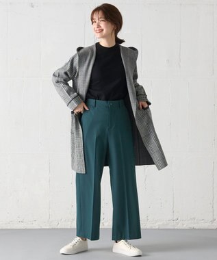 ANY 【洗濯機可】フーディーコーディガン チャコール×グレーグレンチェック