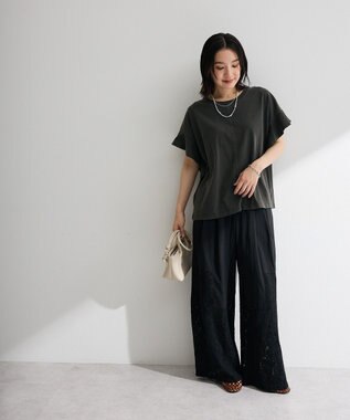 Green Parks ピグメントフリルカットプルオーバー Gray