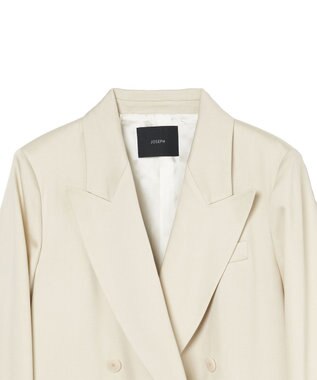JOSEPH ソフトビスコーステーラリング　ダブルブレステッドジャケット Quail