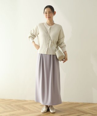 Green Parks アンチピリング金ボタンニットカーディガン Ivory