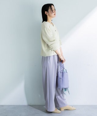 Green Parks アンチピリング金ボタンニットカーディガン Ivory