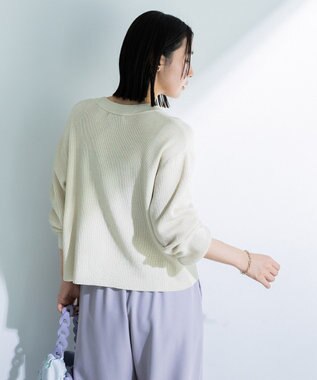 Green Parks アンチピリング金ボタンニットカーディガン Ivory