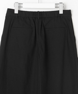 J.PRESS LADIES L 【人気素材】セルロースリネンストレッチ クロップド パンツ ブラック系