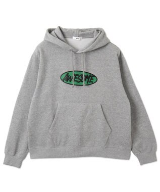 WEGO 【ユニセックス着用ITEM】リラックスフィットオーバルロゴパーカー 杢グレー