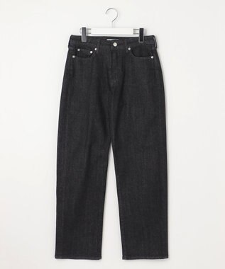 J.PRESS LADIES S 【洗える】BASIC STRETCH DENIM ボーイフィット パンツ ブラック系