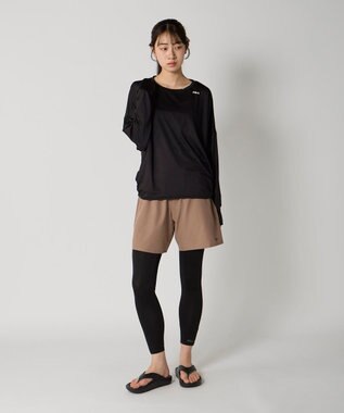OP／FILA 【FILA】ドルマンスリーブロングTシャツ付き４点セット水着 ブラック