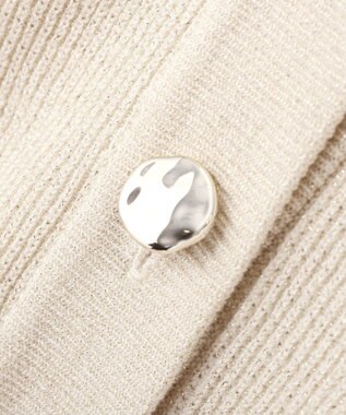 Green Parks アンチピリング金ボタンニットカーディガン Ivory