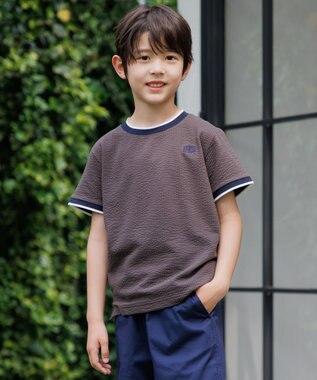 J.PRESS KIDS 【140-170cm】サッカージャージ リブＴシャツ ダークブラウン系