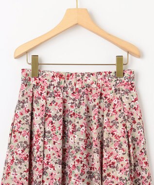組曲 ニュアージュフラワープリント スカート ピンク系5
