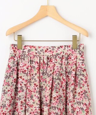 組曲 ニュアージュフラワープリント スカート ピンク系5
