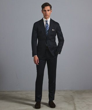 GOTAIRIKU  GOTAIRIKU別注【日本製】シルク ネクタイ_レジメンタル柄 サックスブルー×ブルー