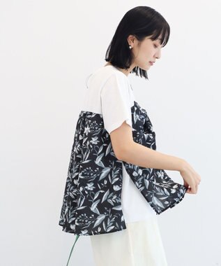 Green Parks スカーフドッキングプルオーバー Black