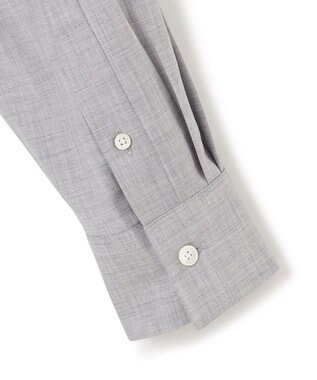 JOSEPH HOMME アクティブウールポプリン　レギュラーカラーシャツ ライトグレー系