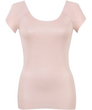 Wing インナー 【綿の贅沢オーガニック フラットタイプ】 オーガニックコットン混素材 ひびきにくくさらっと薄くて軽い ２分袖 EL1248 ウイング／ワコール ラズベリー