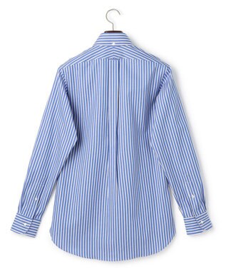 J.PRESS MEN 【PREMIUM PLEATS / 形態安定】スーピマコットンパナマストライプ シャツ / B.D. ネイビー系1