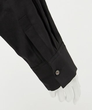 23区 【GOLD LABEL】トリアセテートオーガンジー プリーツブラウス ブラック系