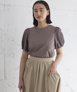 華感コンビネーションスリーブ カットソー