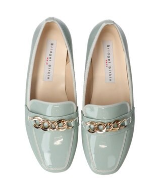 Bridget Birkin 【Bridget Birkin walk】チェーンモチーフローファーウォーキングパンプス ライトブルーエナメル
