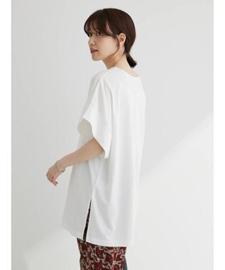 Green Parks 接触冷感袖広チュニック Off White