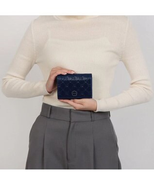 CLATHAS アクシオン 二つ折り財布 ネイビー