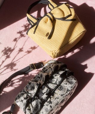 TOCCA BIG RIBBON SUMMER POCHETTE かごバッグ ブラック系