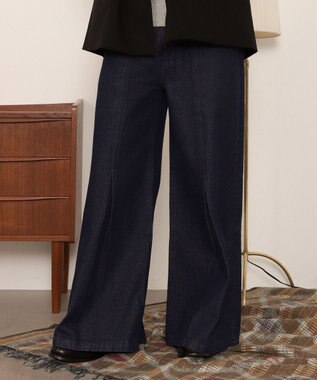 WEGO センタータックバギーフレアデニム デニムインディゴ