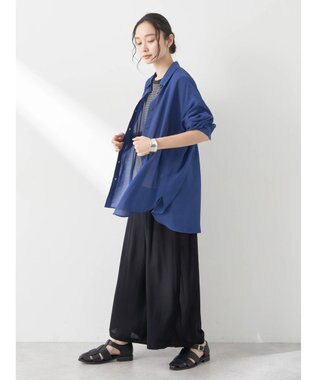 earth music&ecology レーヨンクレープイージーパンツ Black