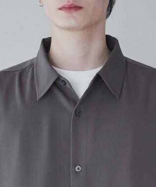 WEGO トロミBIGシャツ ダークグレー