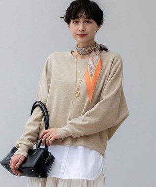 【洗える】シャイニーコットンテリー ドルマン スウェット