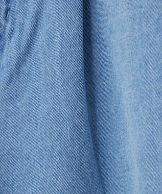 earth music&ecology ダブルベルトデザインワイドパンツ Light Indigo