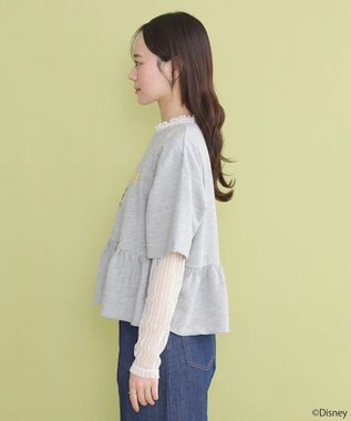 earth music&ecology チップ＆デール／フリル裏毛プルオーバー Gray Mixture