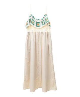 Green Parks ・ＳＵＧＡＲ　ＳＰＯＯＮ　クロシェキリカエワンピース Ivory