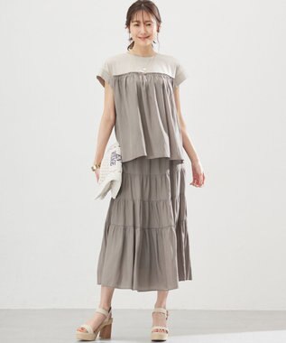 組曲 【WEB限定】カッセンセット ワンピース グレージュ系