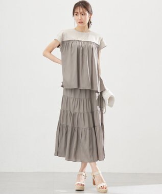 組曲 【WEB限定】カッセンセット ワンピース グレージュ系