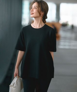 UNFILO FINE MOVE テーパードパンツ ブラック