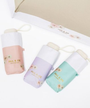 MOONBAT 【WEB限定/一級遮光99.99%】晴雨兼用折りたたみ日傘 ポール&ジョー(PAUL & JOE ACCESSOIRES)クリザンテーム/バイカラー 雨の日OK 遮熱 簡単開閉 UV 晴雨兼用 ライトパープル
