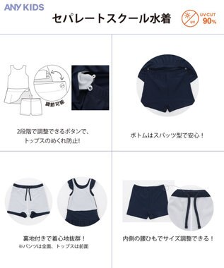 ANY KIDS 【UVカット】セパレート スクール水着 フリル