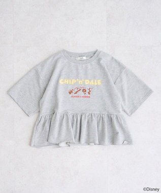 earth music&ecology チップ＆デール／フリル裏毛プルオーバー Gray Mixture